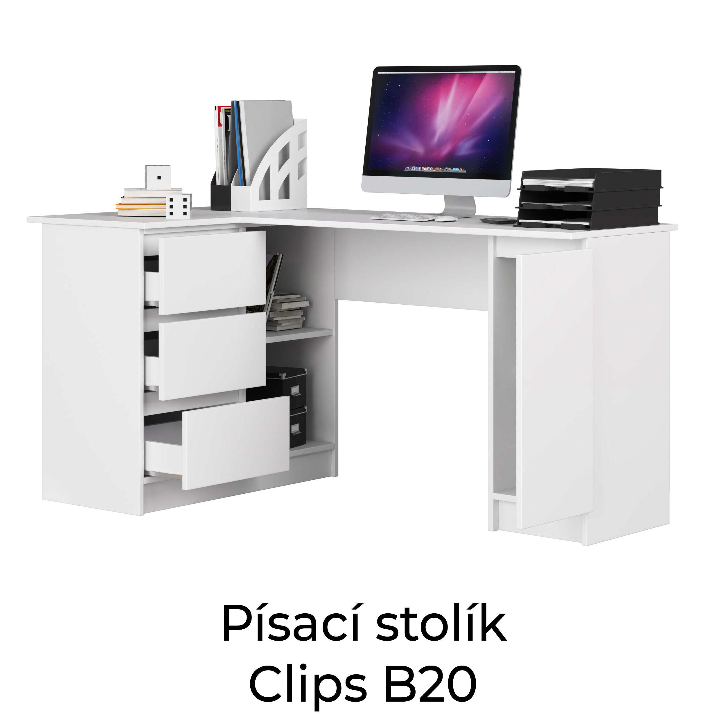 Rohový a priestranný písací stolík do vašej pracovne, kancelárie či detskej izby 